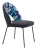 Merion Dining Chair (Set of 2) Multicolor Print & Black - Cozy Roots Decor
