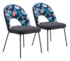 Merion Dining Chair (Set of 2) Multicolor Print & Black - Cozy Roots Decor
