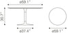 Metropolis Dining Table (60") Gray & Silver - Cozy Roots Decor