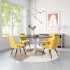 Metropolis Dining Table (60") Gray & Silver - Cozy Roots Decor