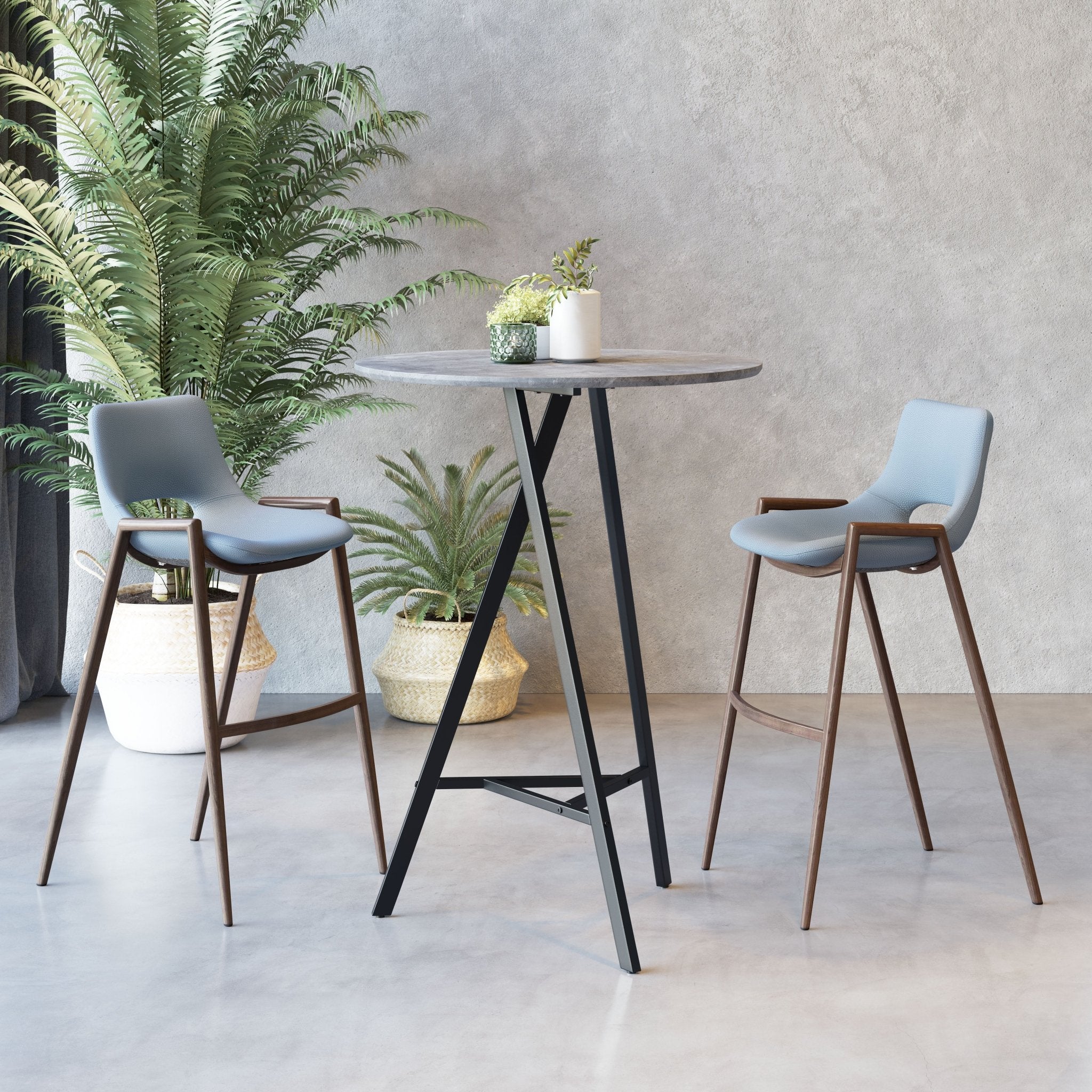 Metz Bar Table Gray - Cozy Roots Decor