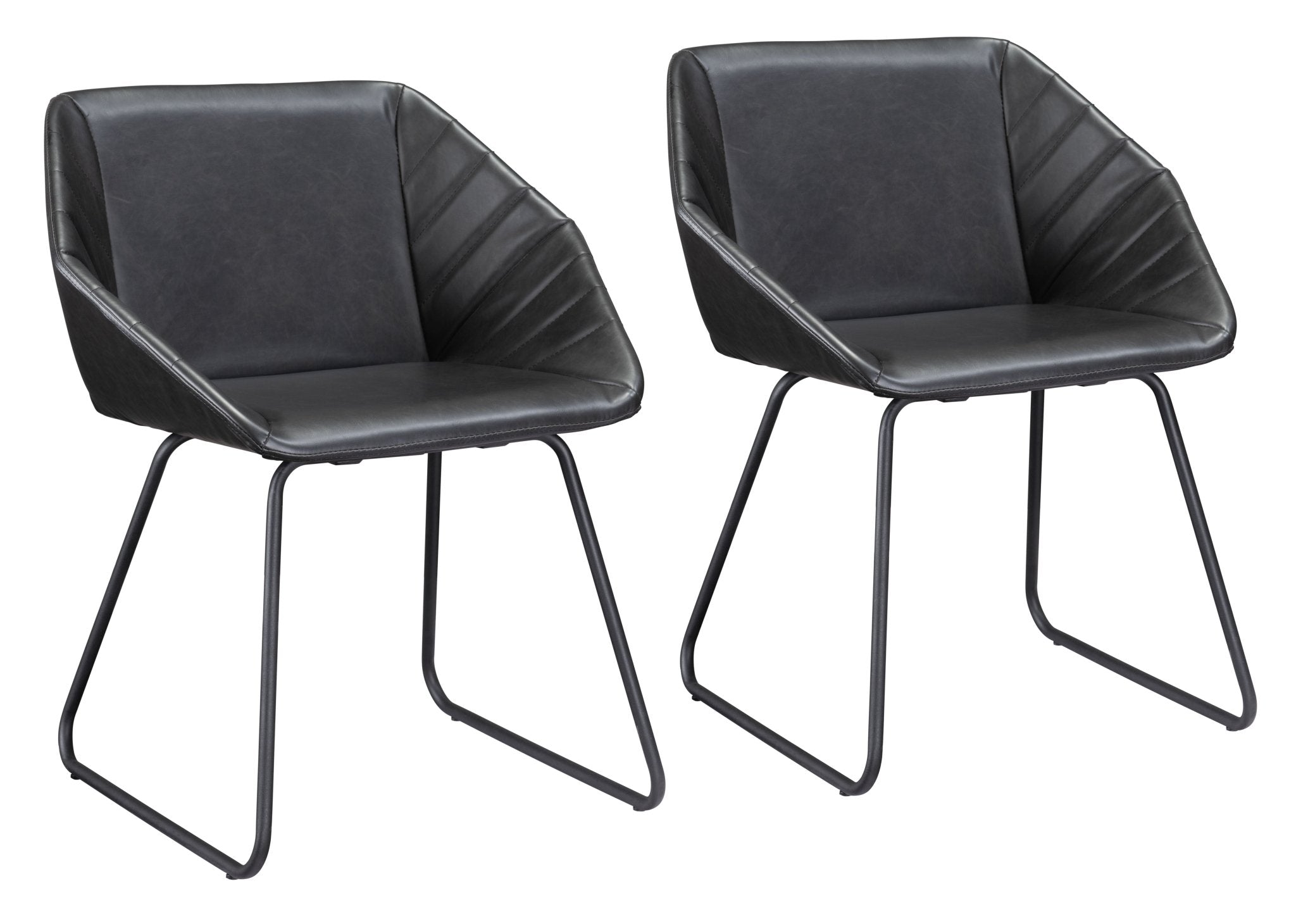 Miguel Dining Chair (Set of 2) Black - Cozy Roots Decor