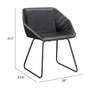 Miguel Dining Chair (Set of 2) Black - Cozy Roots Decor