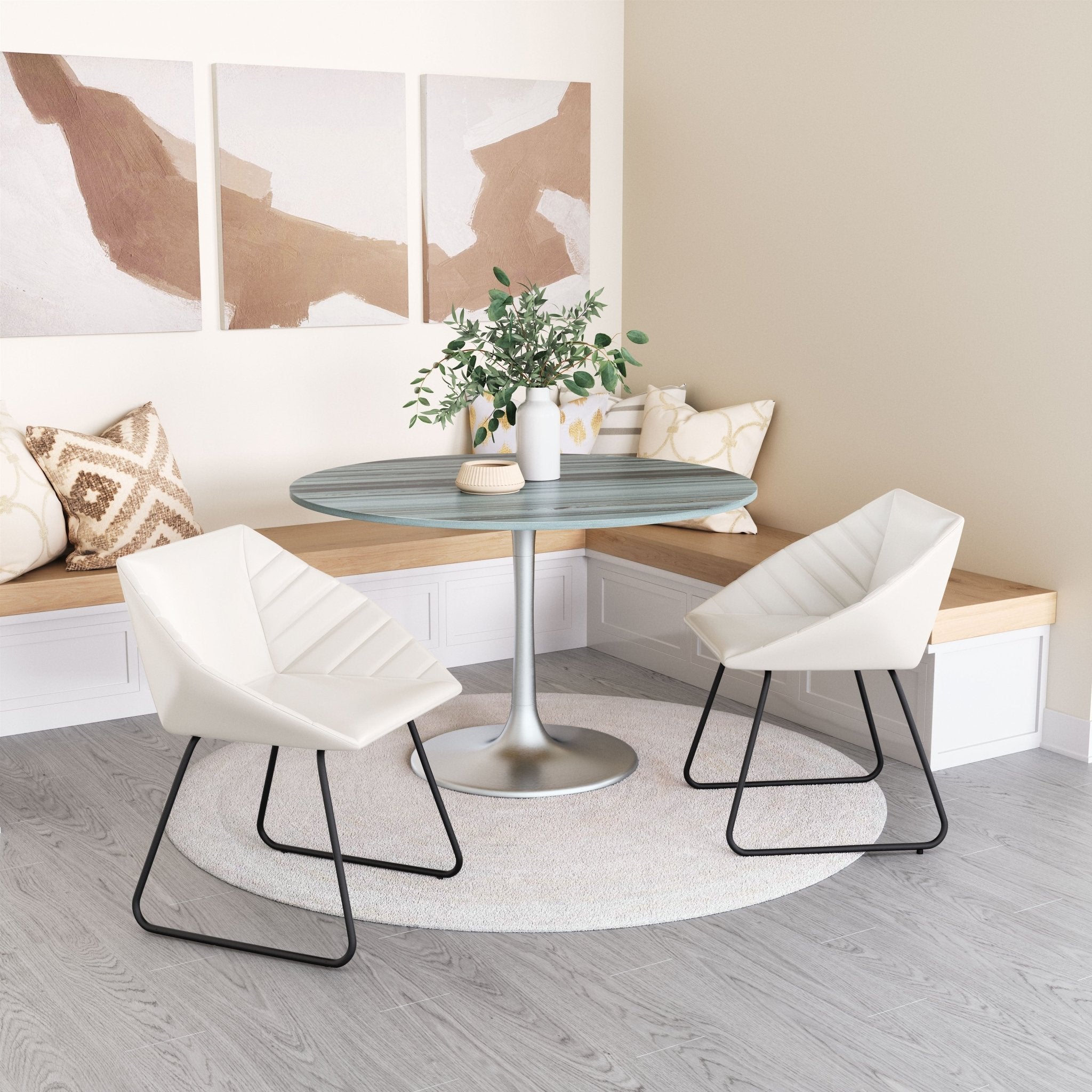 Miguel Dining Chair (Set of 2) White - Cozy Roots Decor