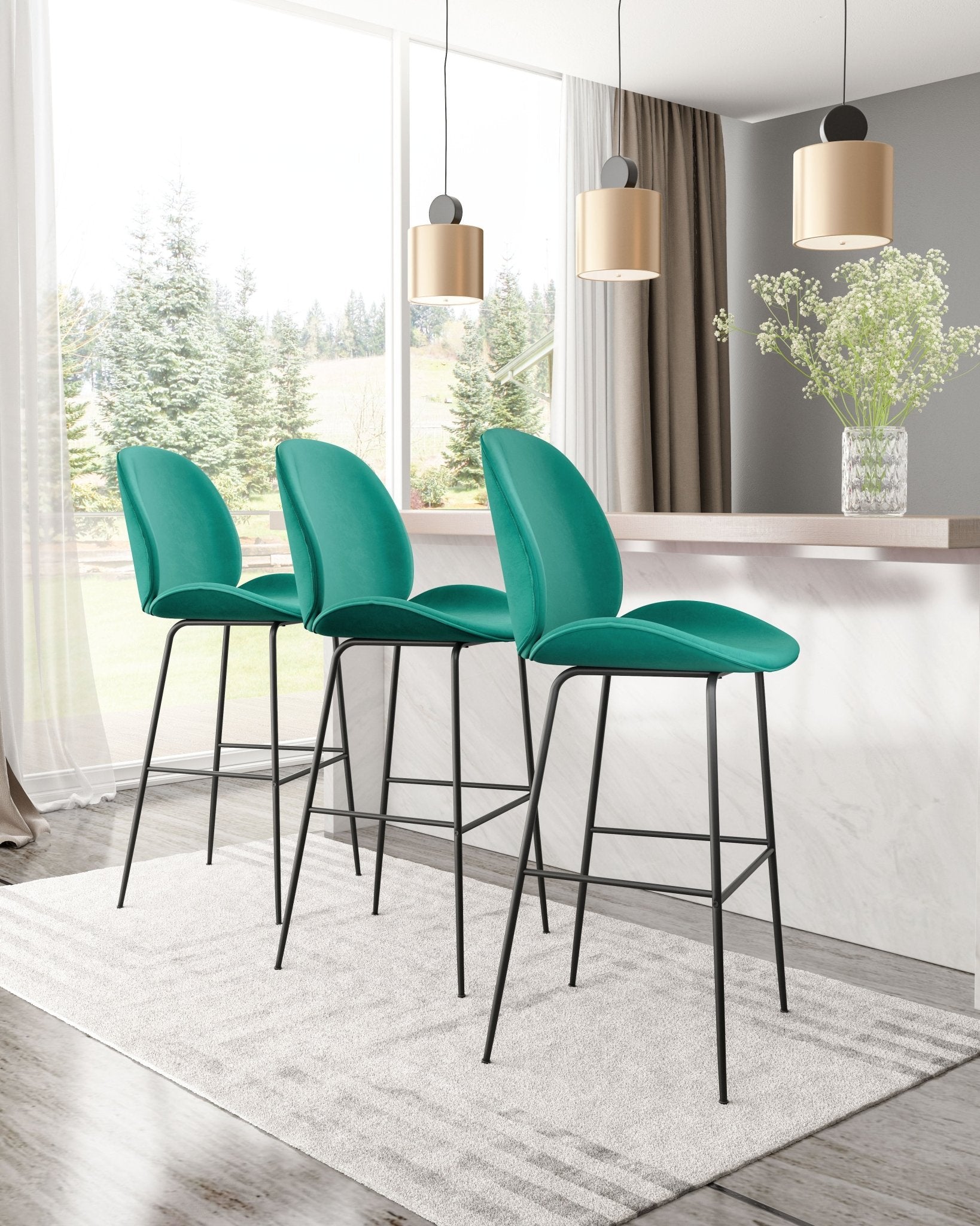 Miles Barstool Green - Cozy Roots Decor