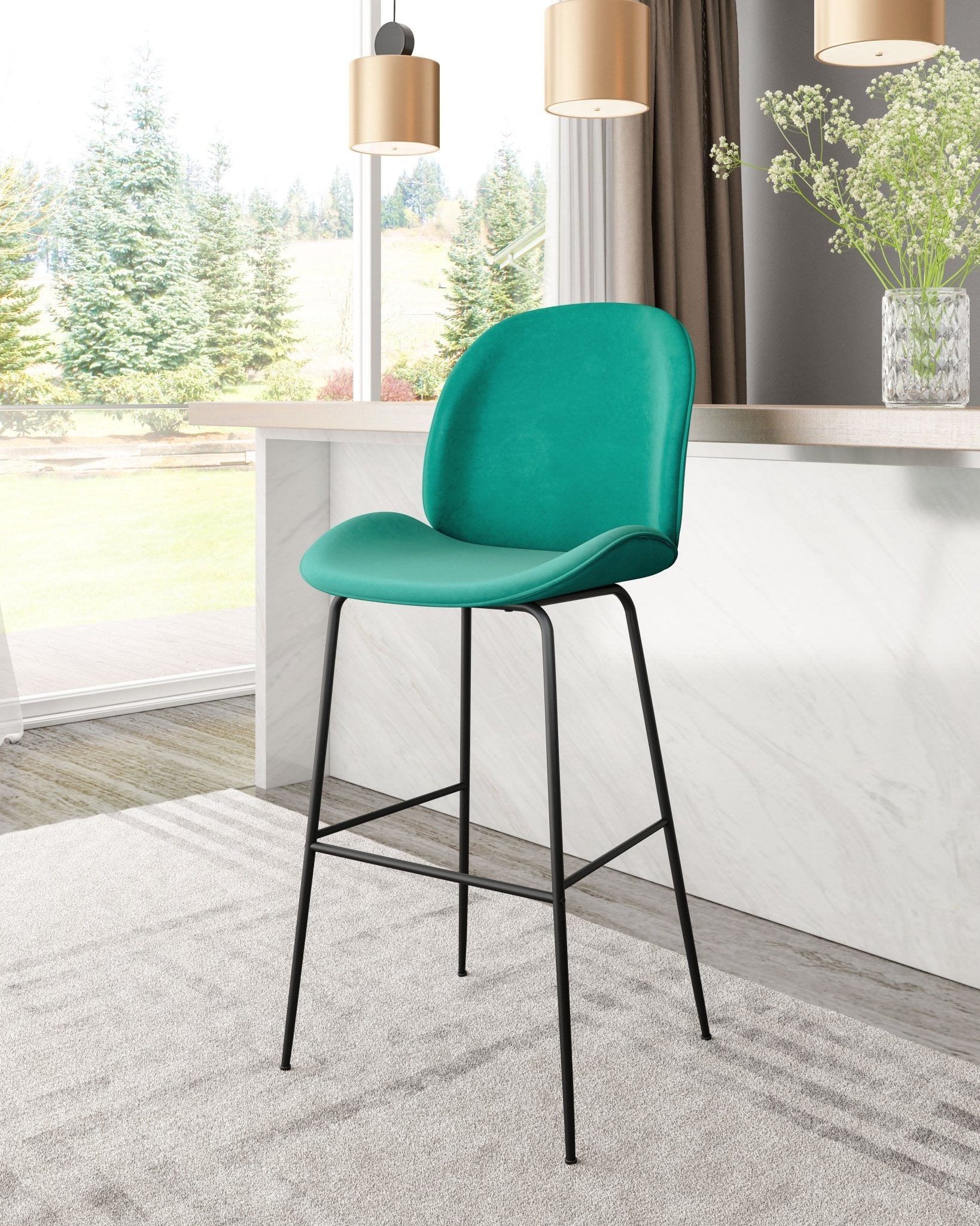 Miles Barstool Green - Cozy Roots Decor