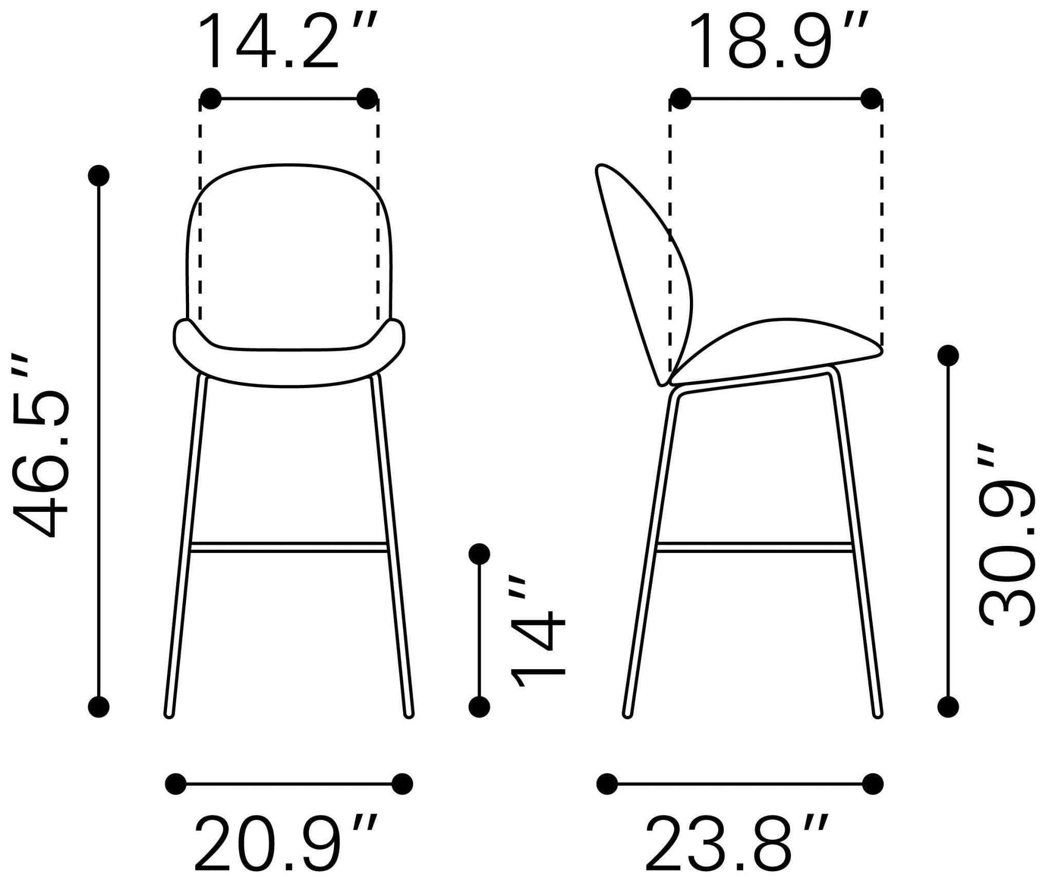 Miles Barstool Red - Cozy Roots Decor