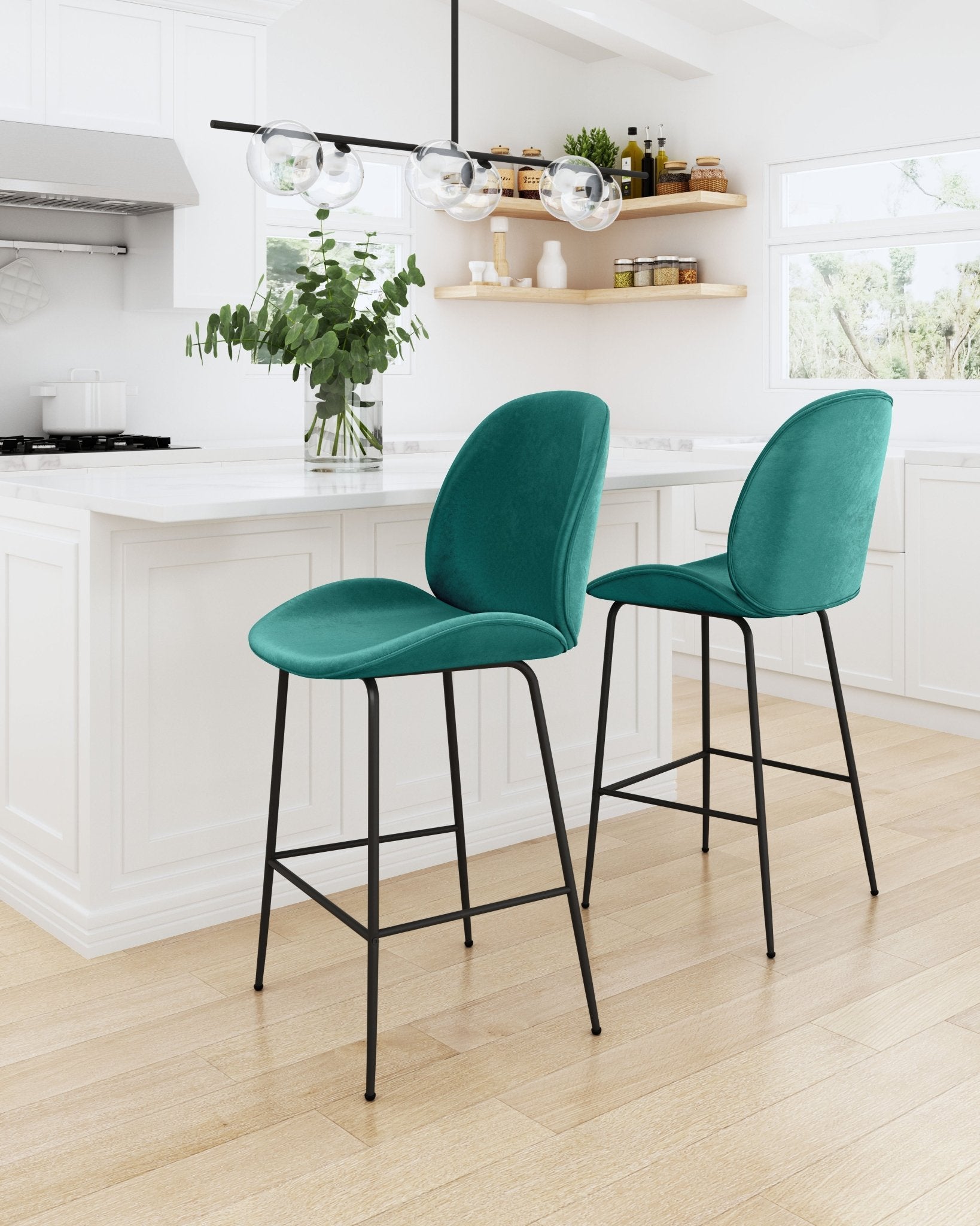 Miles Counter Stool Green - Cozy Roots Decor