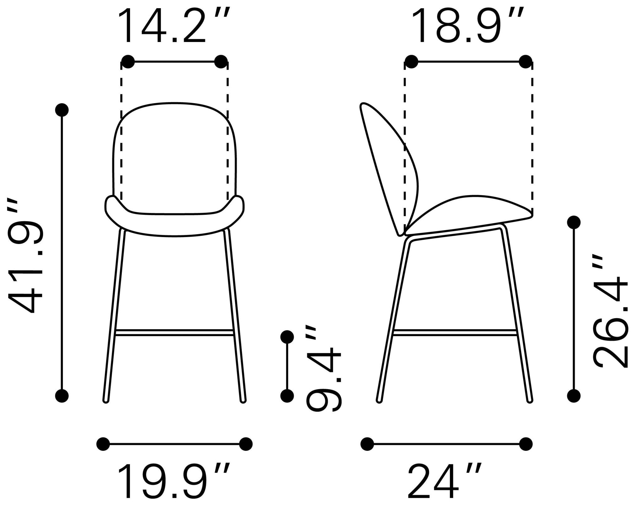 Miles Counter Stool Red - Cozy Roots Decor