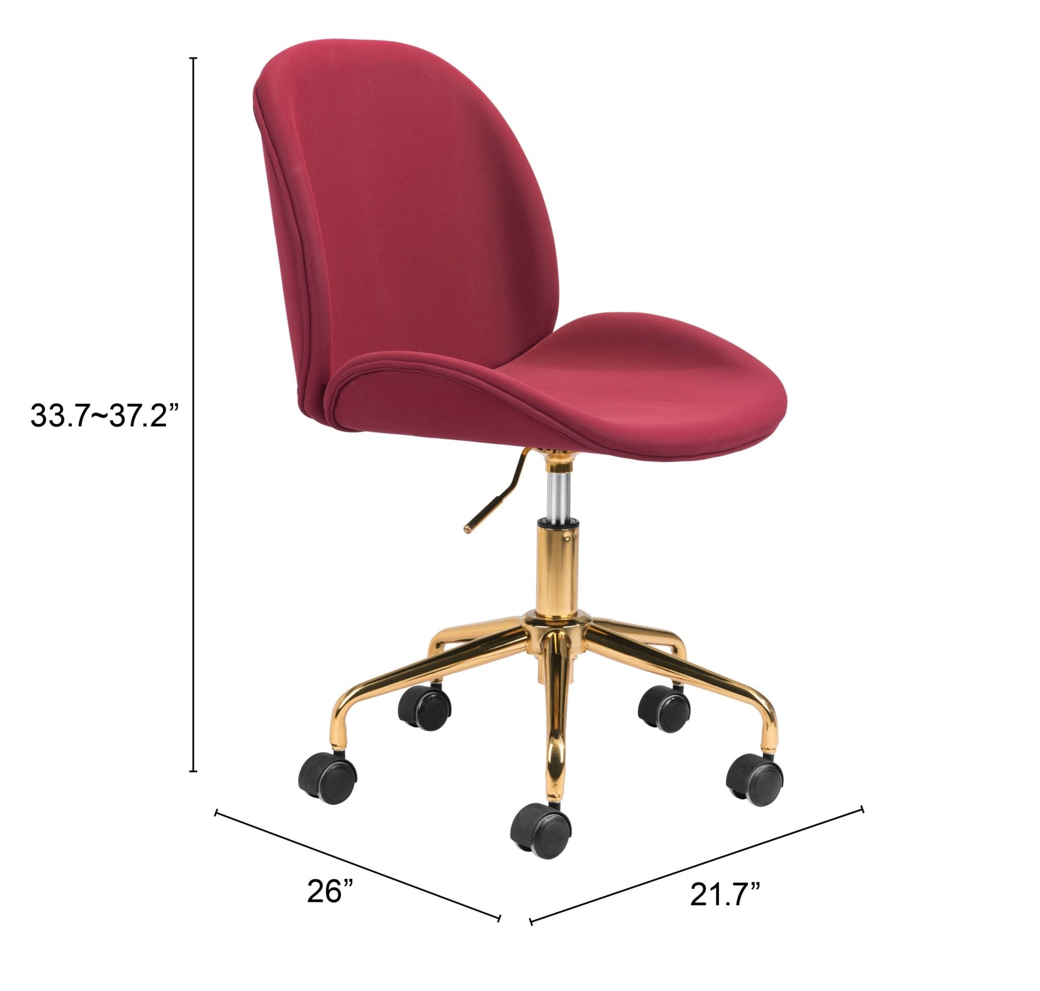 Miles Office Chair Red - Cozy Roots Decor
