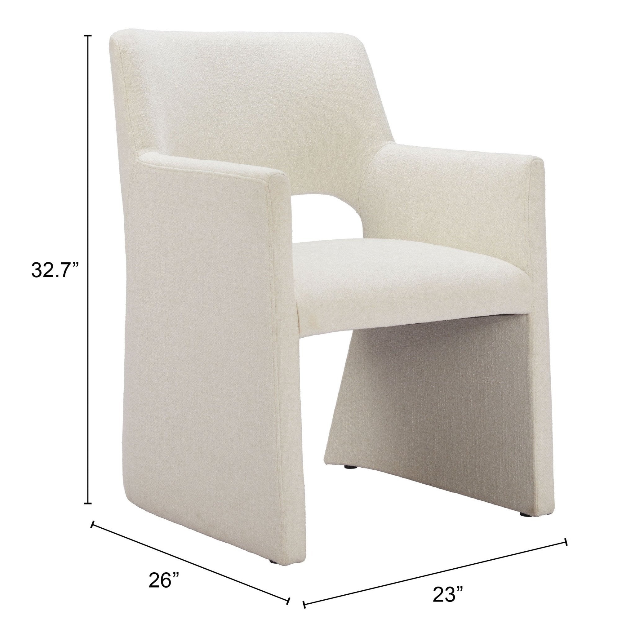 Minet Dining Chair Linen White - Cozy Roots Decor