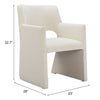 Minet Dining Chair Linen White - Cozy Roots Decor