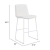 Mode Barstool (Set of 2) White - Cozy Roots Decor