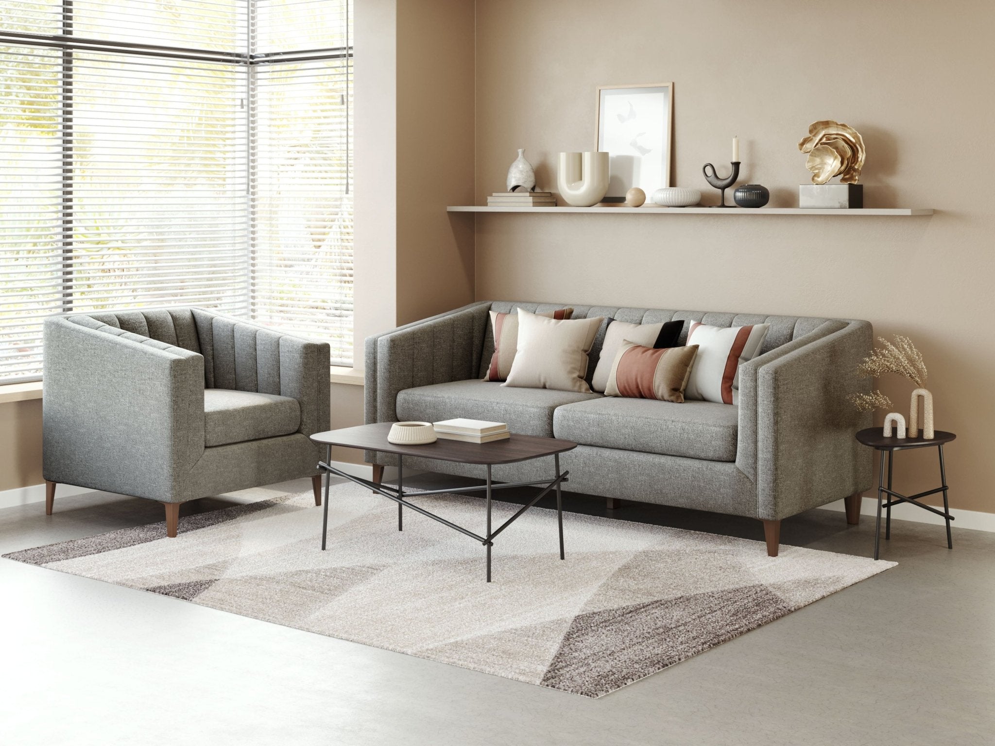 Nantucket Sofa Dark Gray - Cozy Roots Decor