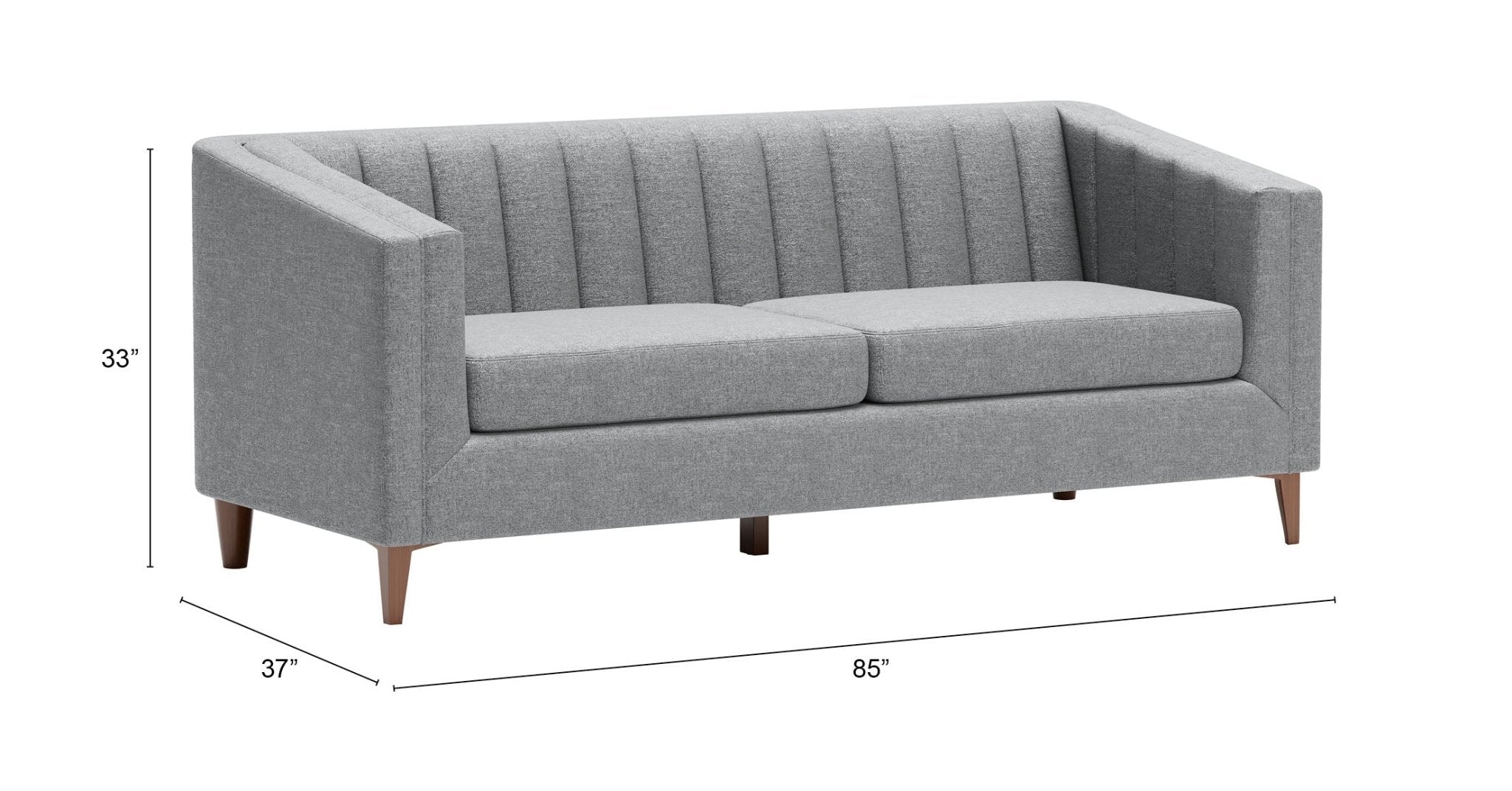 Nantucket Sofa Dark Gray - Cozy Roots Decor