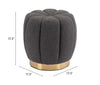 Napa Ottoman Dark Gray - Cozy Roots Decor