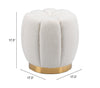 Napa Ottoman Ivory - Cozy Roots Decor