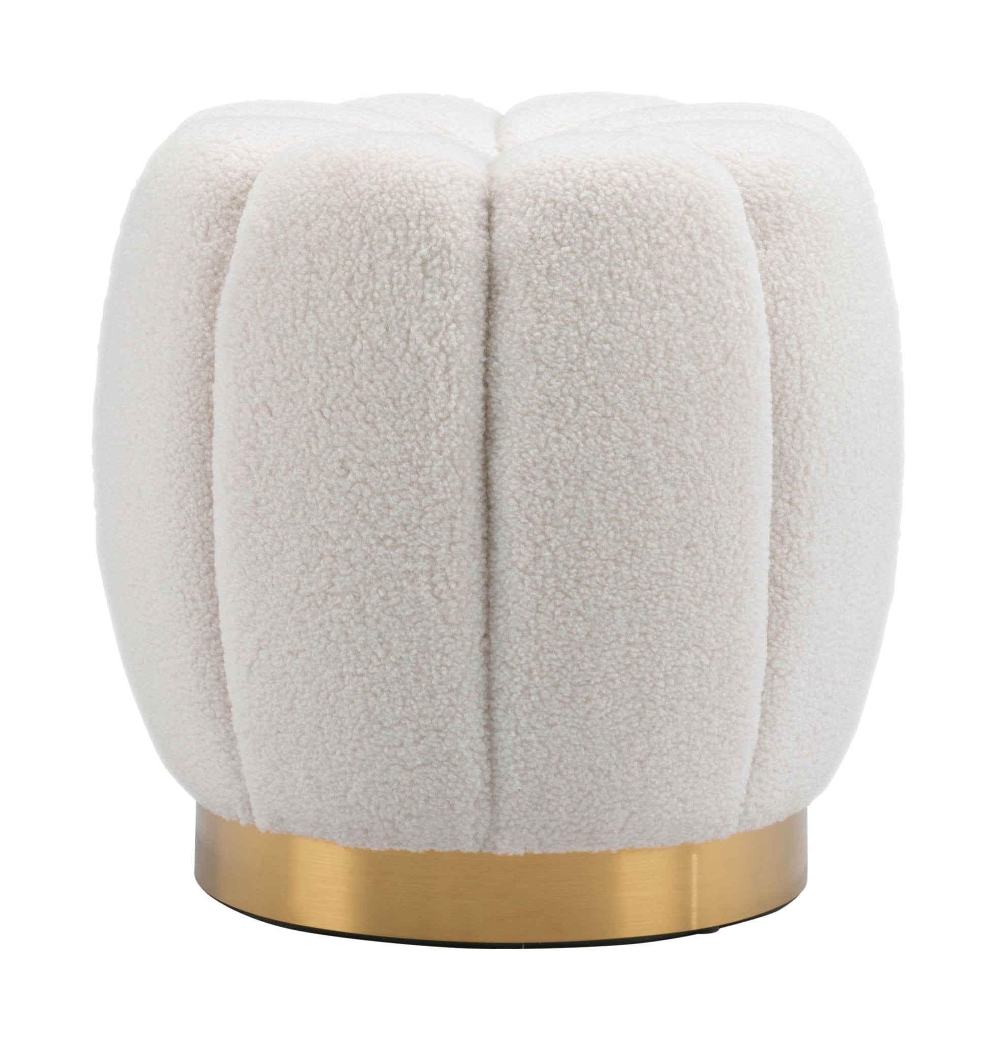 Napa Ottoman Ivory - Cozy Roots Decor