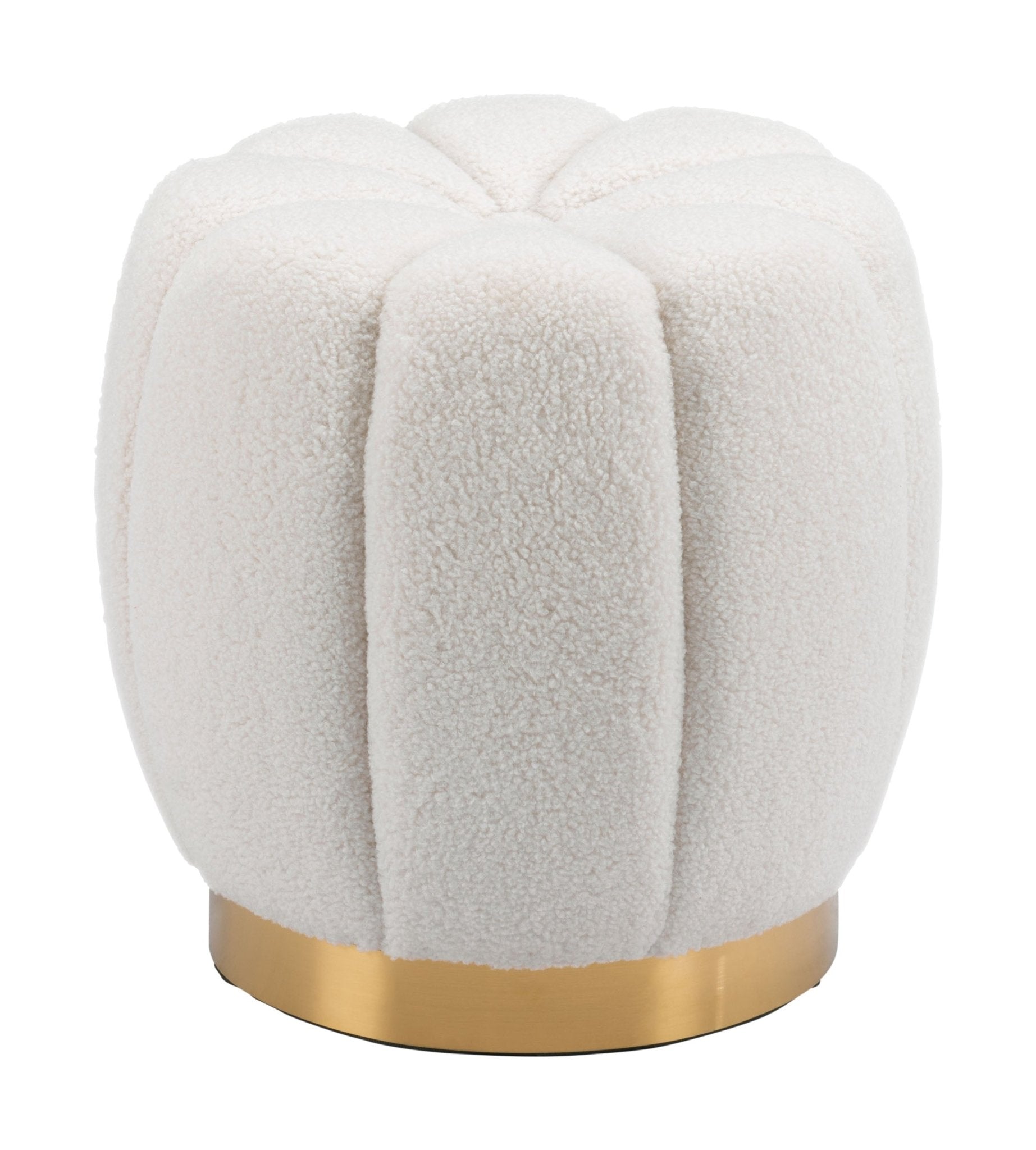 Napa Ottoman Ivory - Cozy Roots Decor