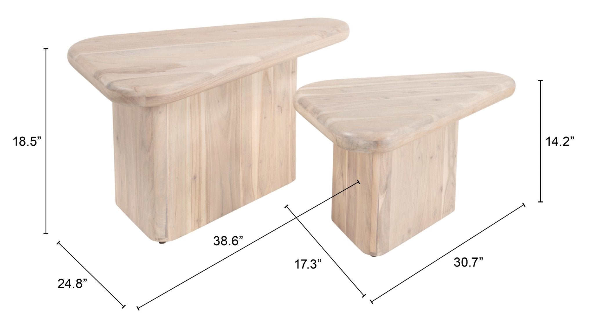 Navidic Coffee Table Set (2 - Piece) Natural - Cozy Roots Decor
