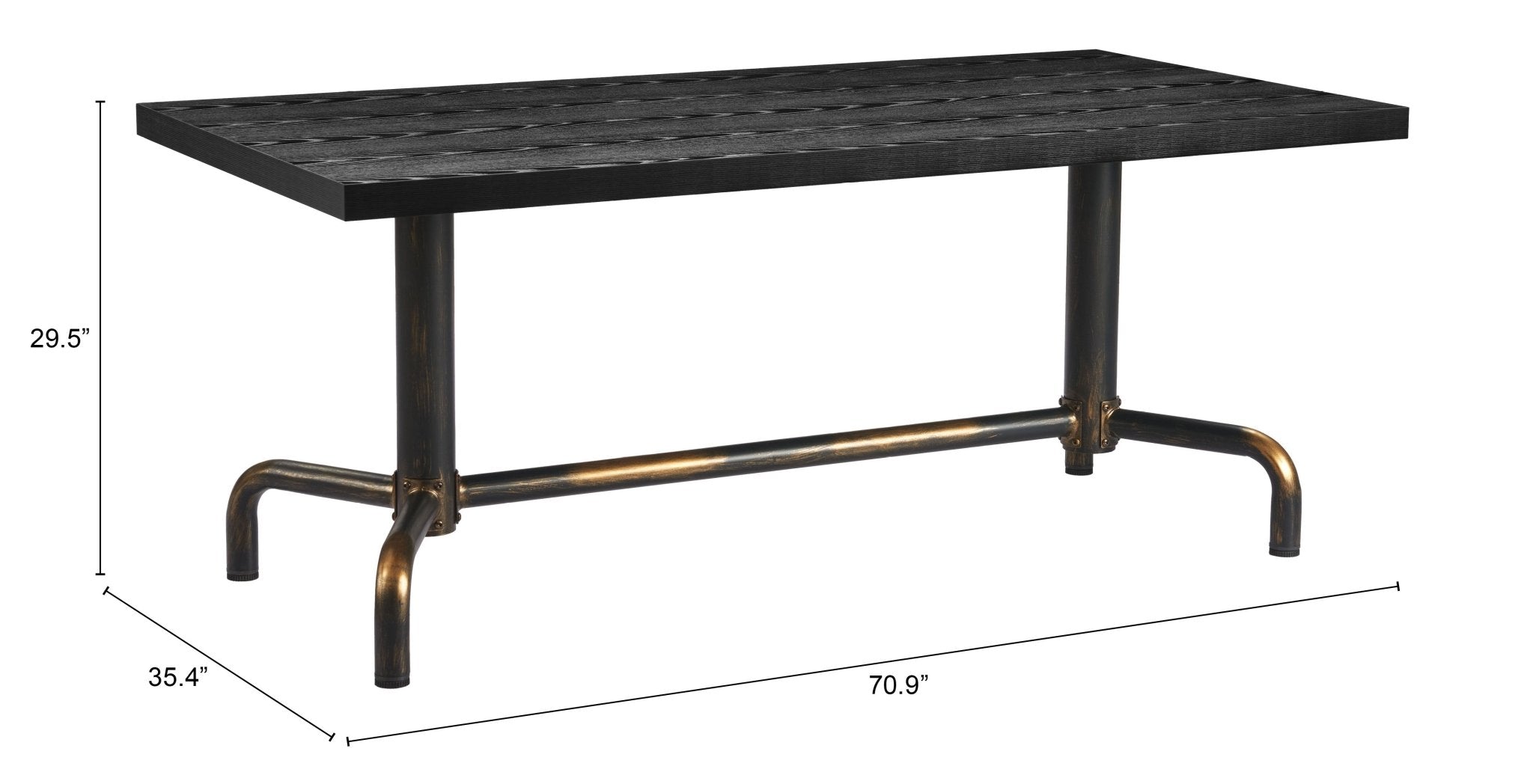 Neum Dining Table Black - Cozy Roots Decor