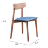 Newman Dining Chair (Set of 2) Walnut & Blue - Cozy Roots Decor