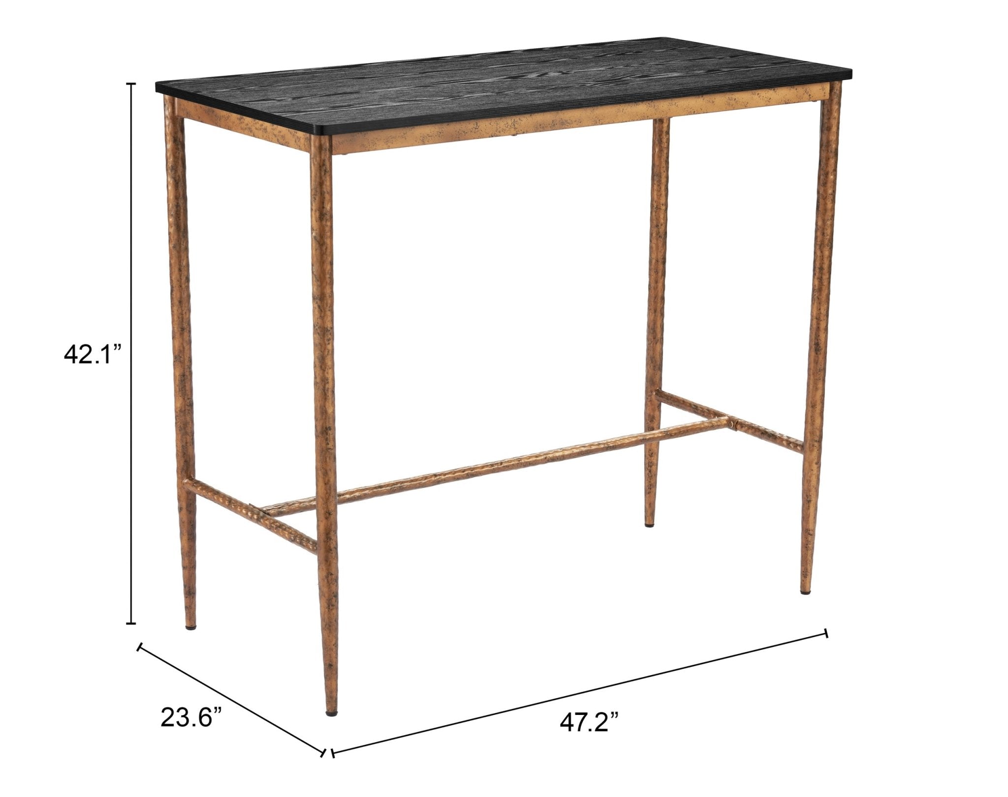 Nida Bar Table Black & Bronze - Cozy Roots Decor