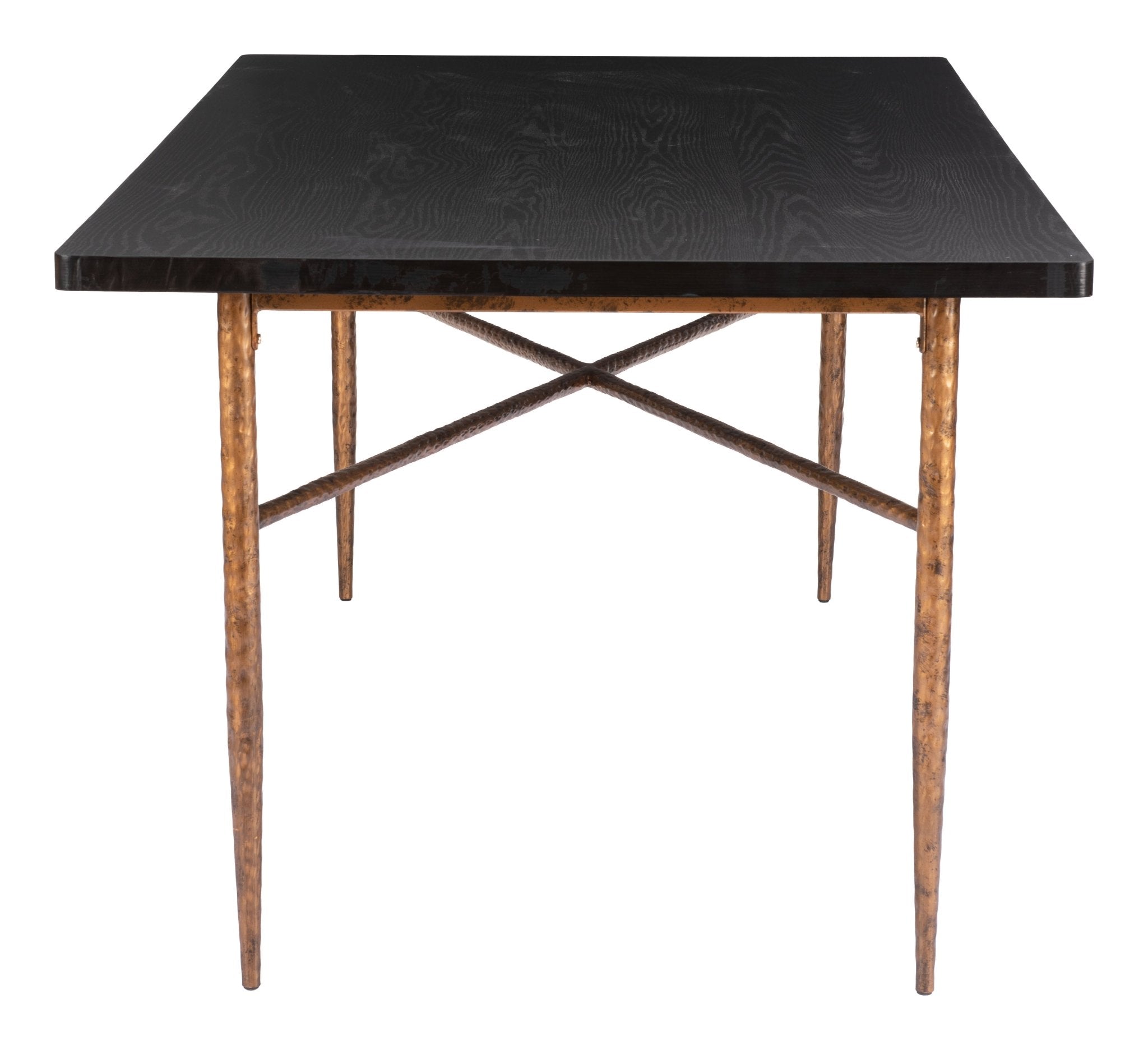 Nida Dining Table Black & Bronze - Cozy Roots Decor