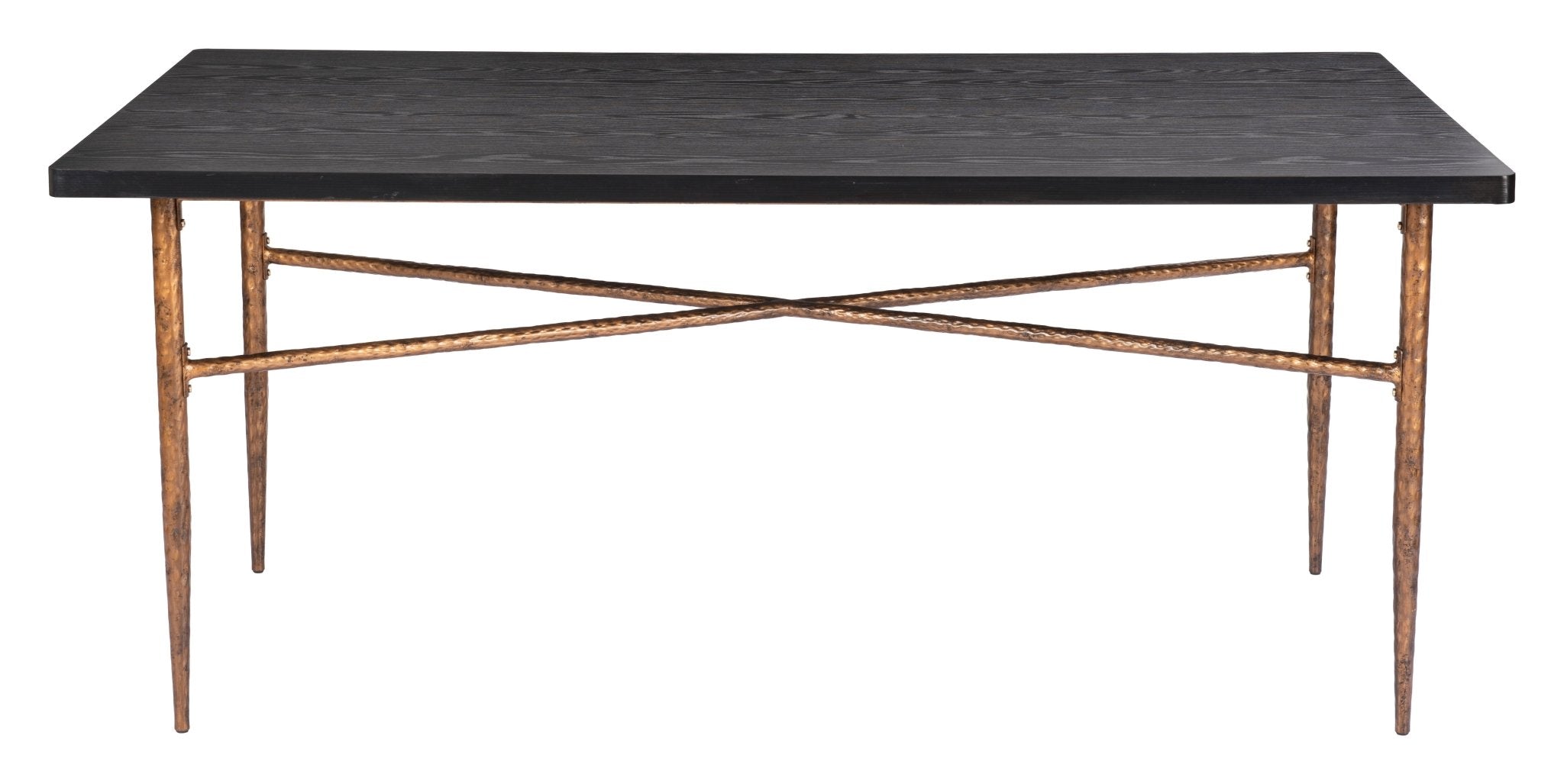 Nida Dining Table Black & Bronze - Cozy Roots Decor