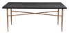Nida Dining Table Black & Bronze - Cozy Roots Decor