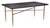 Nida Dining Table Black & Bronze - Cozy Roots Decor