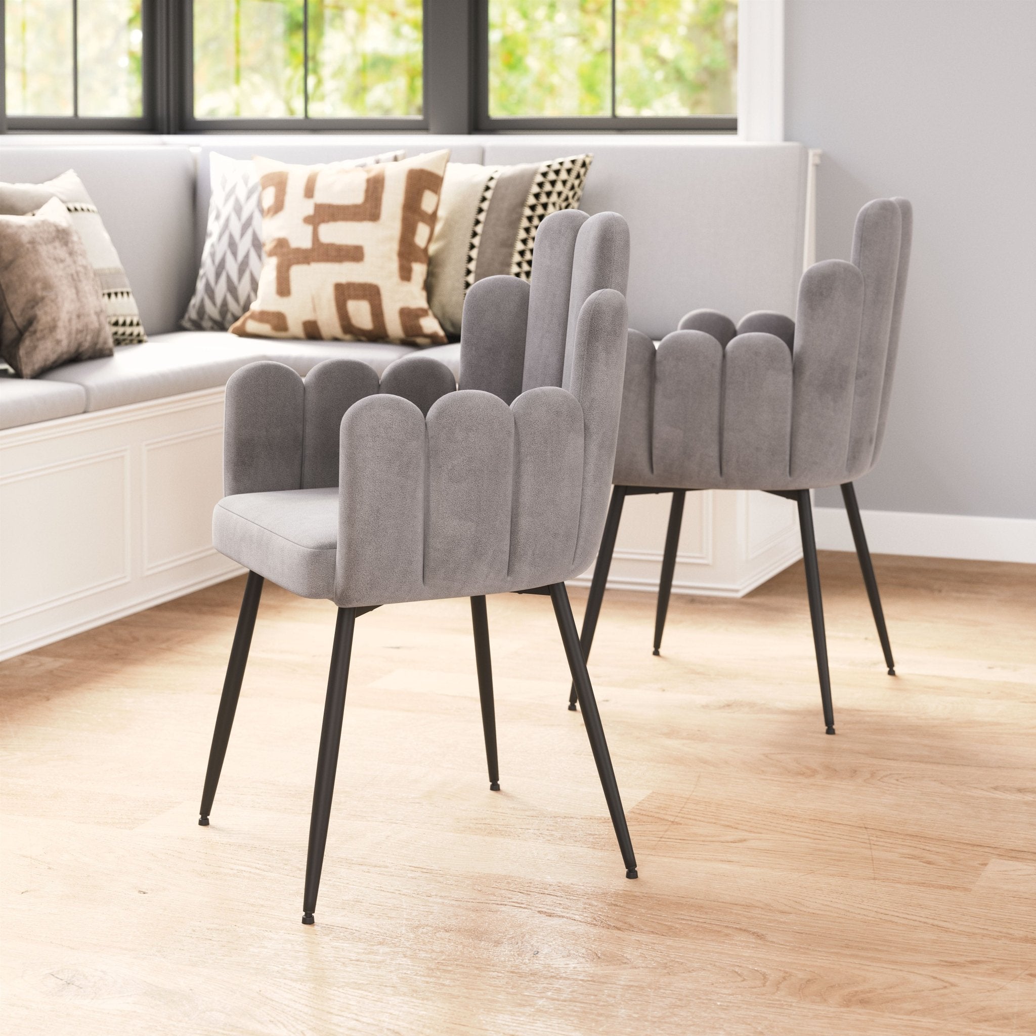 Noosa Dining Chair (Set of 2) Gray - Cozy Roots Decor