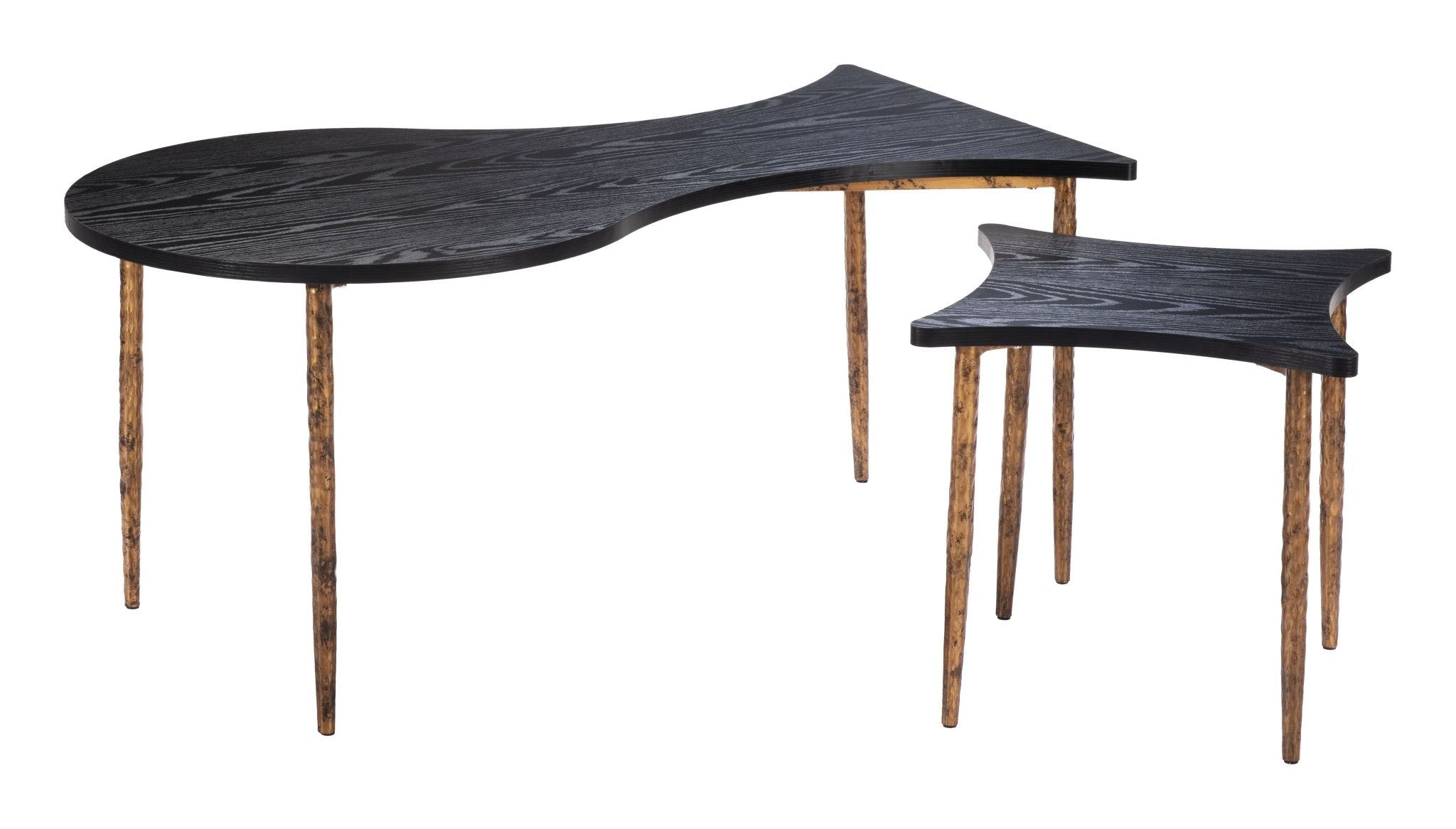 Norden Coffee Table Set (2 - Piece) Black & Bronze - Cozy Roots Decor