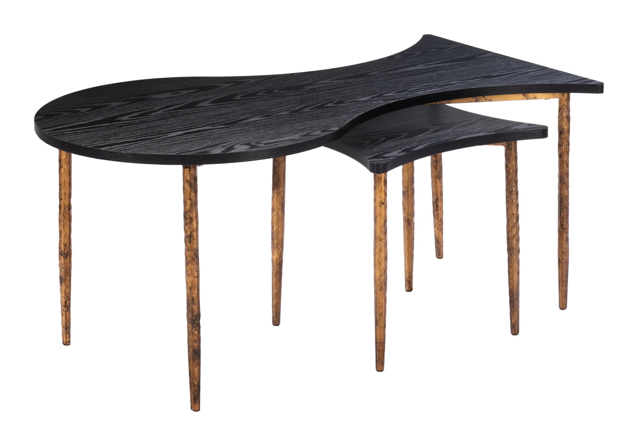 Norden Coffee Table Set (2 - Piece) Black & Bronze - Cozy Roots Decor