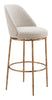 Nordhavn Swivel Barstool Beige & Gold - Cozy Roots Decor