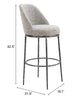 Nordhavn Swivel Barstool Gray - Cozy Roots Decor