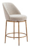 Nordhavn Swivel Counter Stool Beige & Gold - Cozy Roots Decor