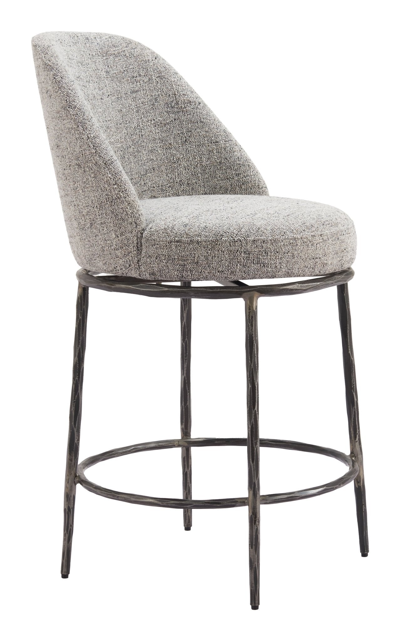 Nordhavn Swivel Counter Stool Gray - Cozy Roots Decor