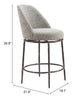 Nordhavn Swivel Counter Stool Gray - Cozy Roots Decor