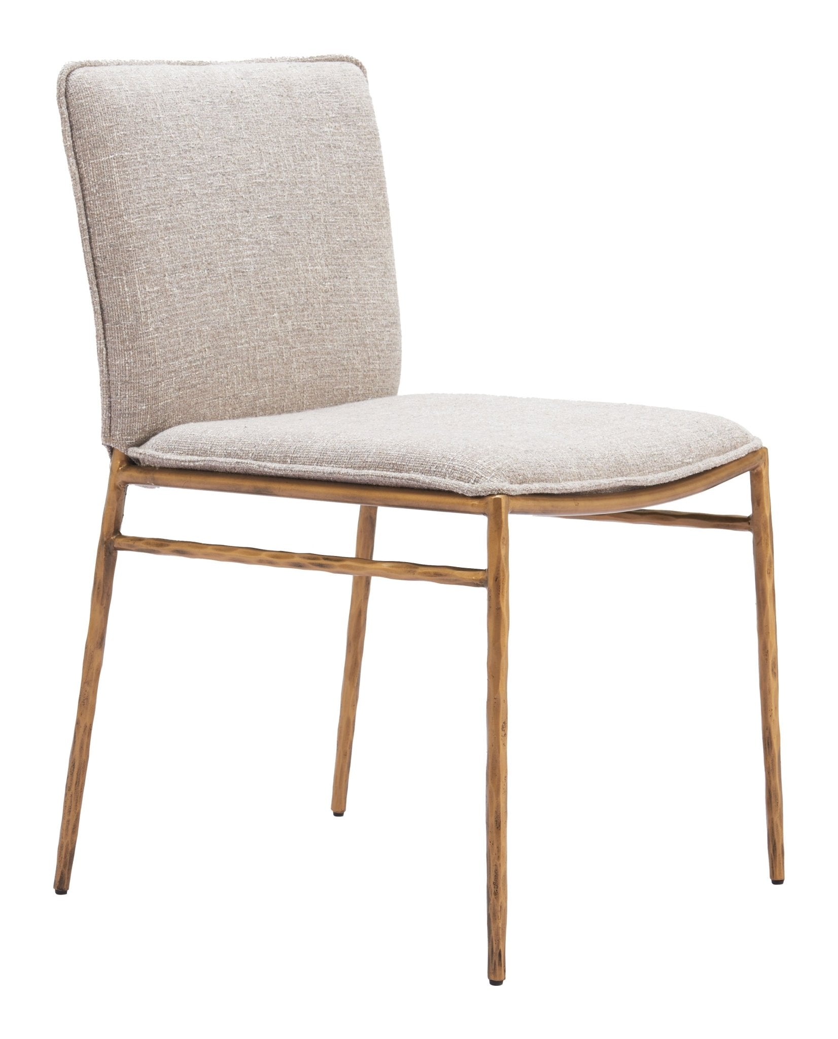 Nordvest Dining Chair Beige & Gold - Cozy Roots Decor