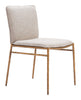 Nordvest Dining Chair Beige & Gold - Cozy Roots Decor