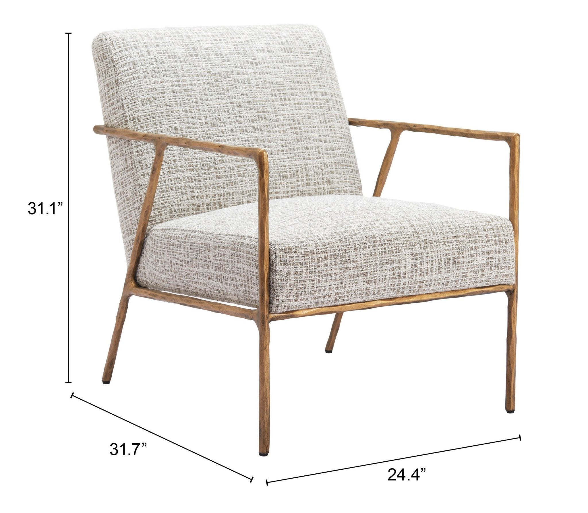Norrebro Accent Chair Beige Frost - Cozy Roots Decor