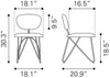 Novi Dining Chair (Set of 2) Dove Gray - Cozy Roots Decor