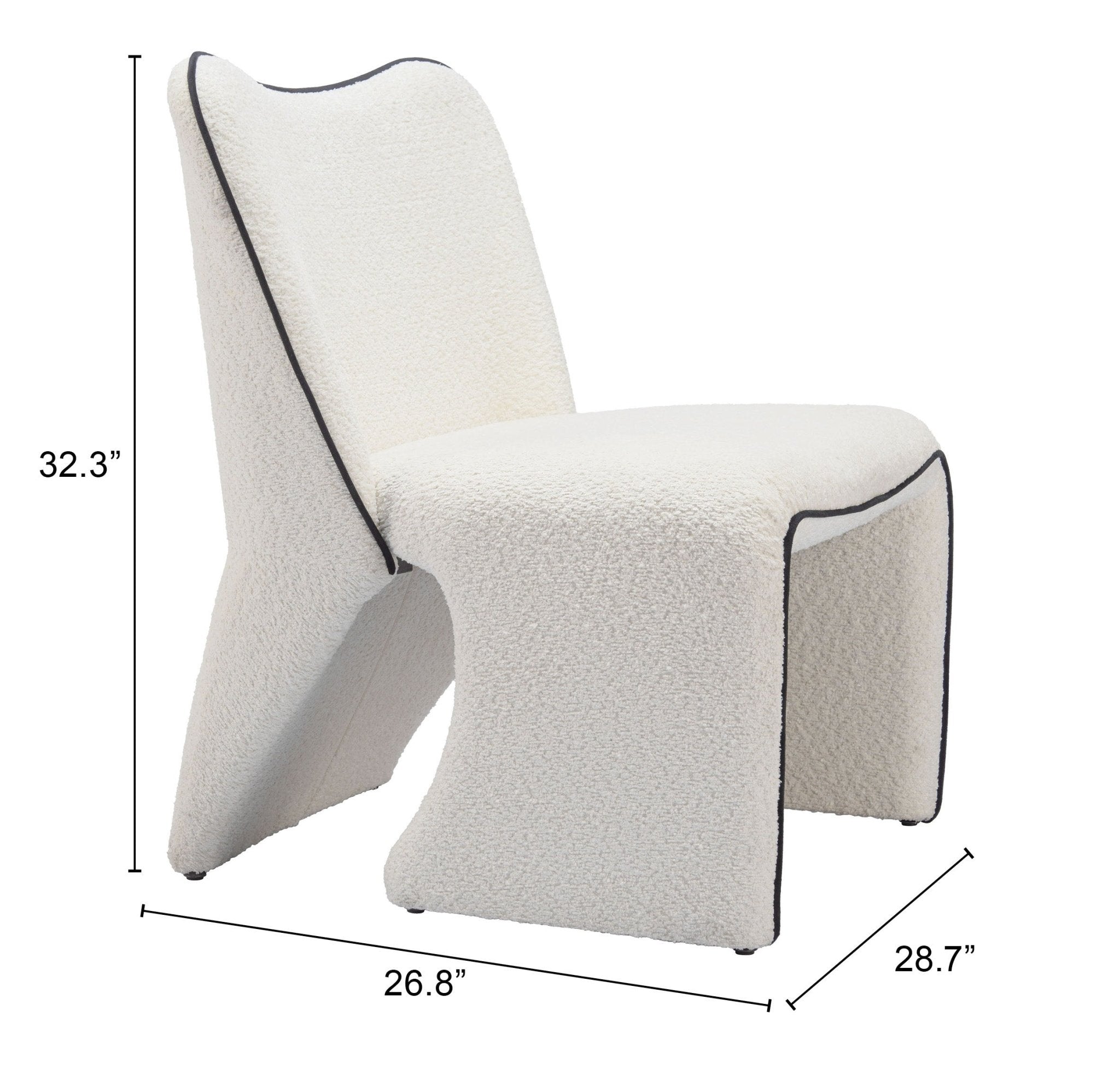 Novo Accent Chair Ivory - Cozy Roots Decor