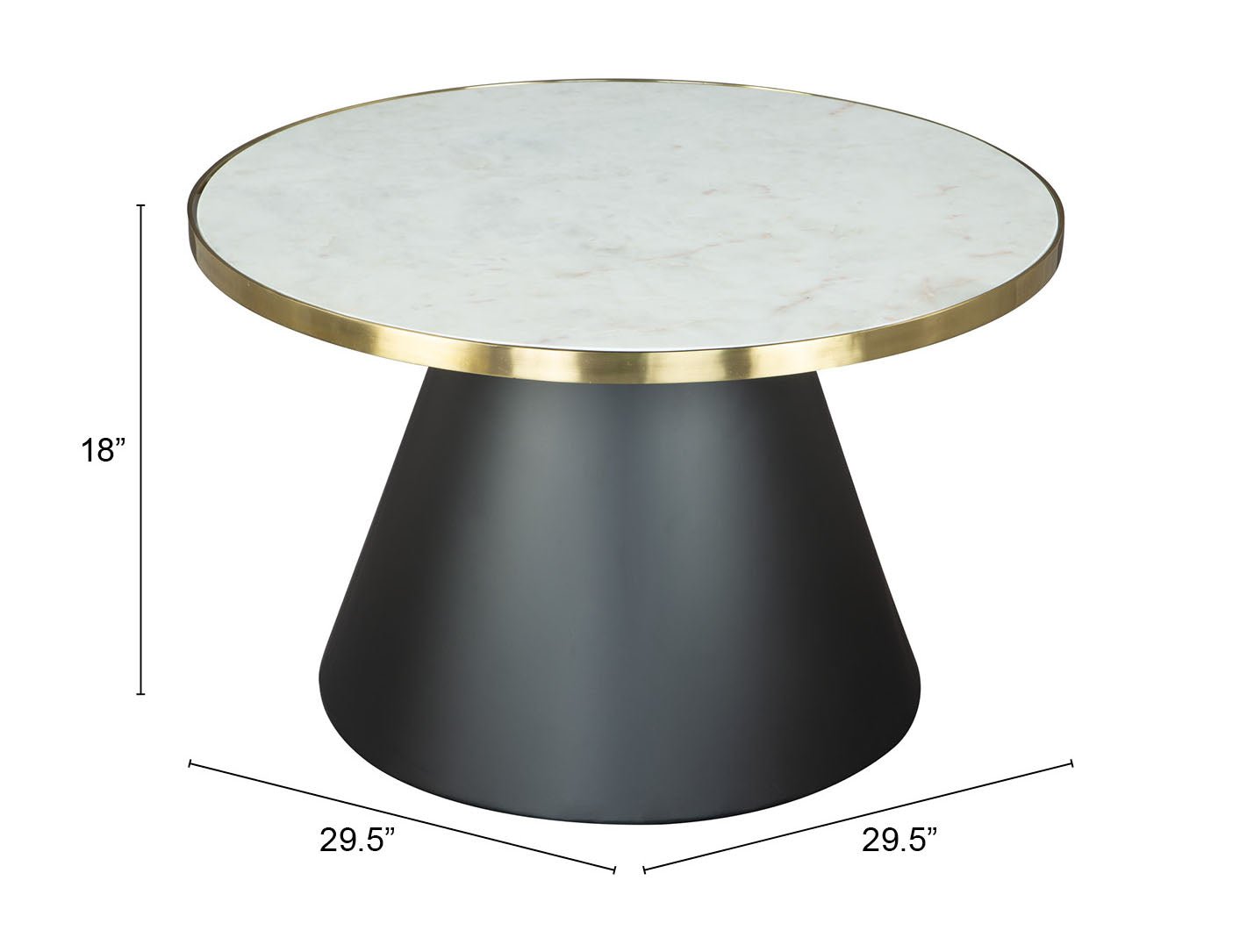 Nuclear Coffee Table White, Gold & Black - Cozy Roots Decor