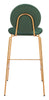 Odessa Barstool (Set of 2) Green & Gold - Cozy Roots Decor