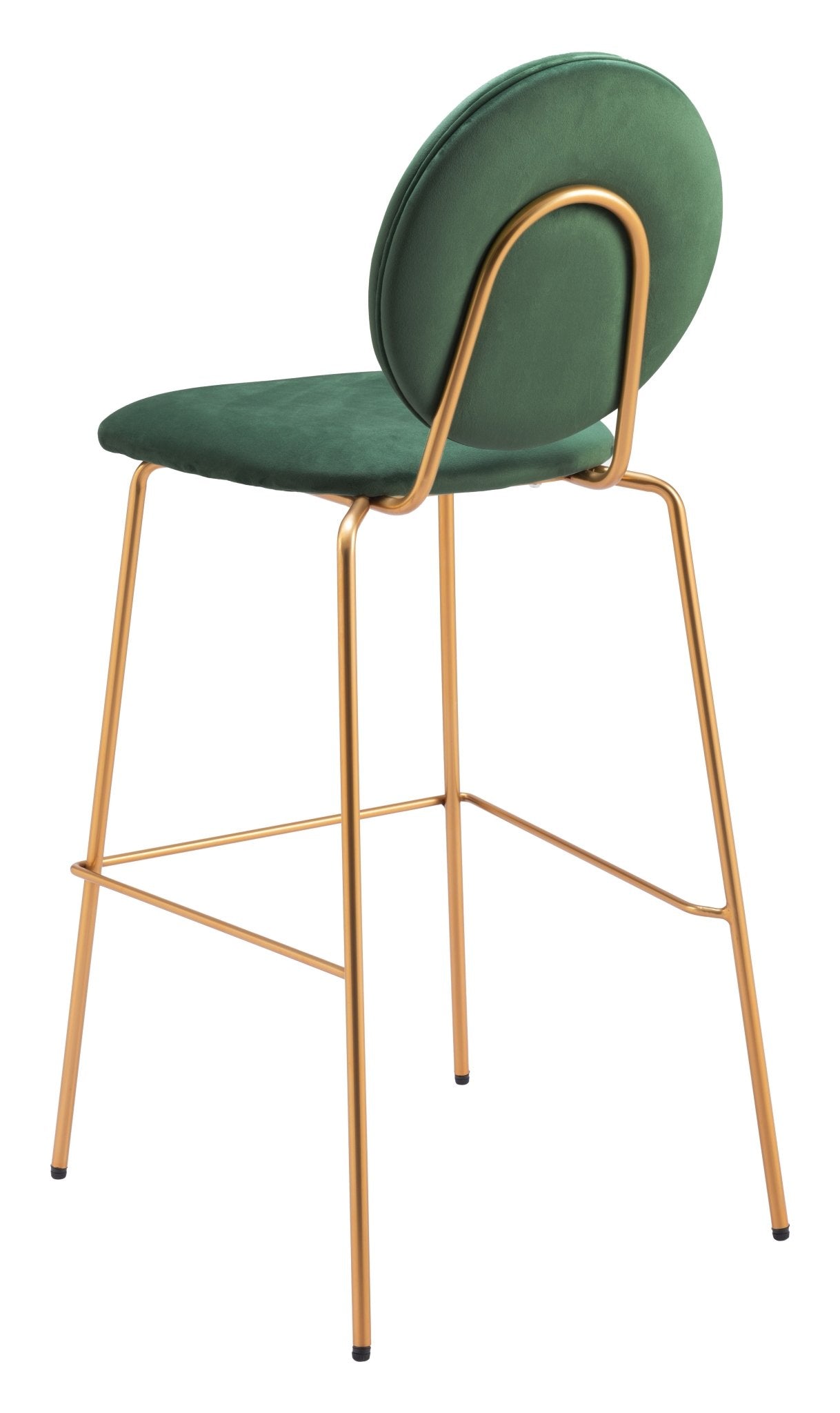 Odessa Barstool (Set of 2) Green & Gold - Cozy Roots Decor
