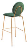 Odessa Barstool (Set of 2) Green & Gold - Cozy Roots Decor