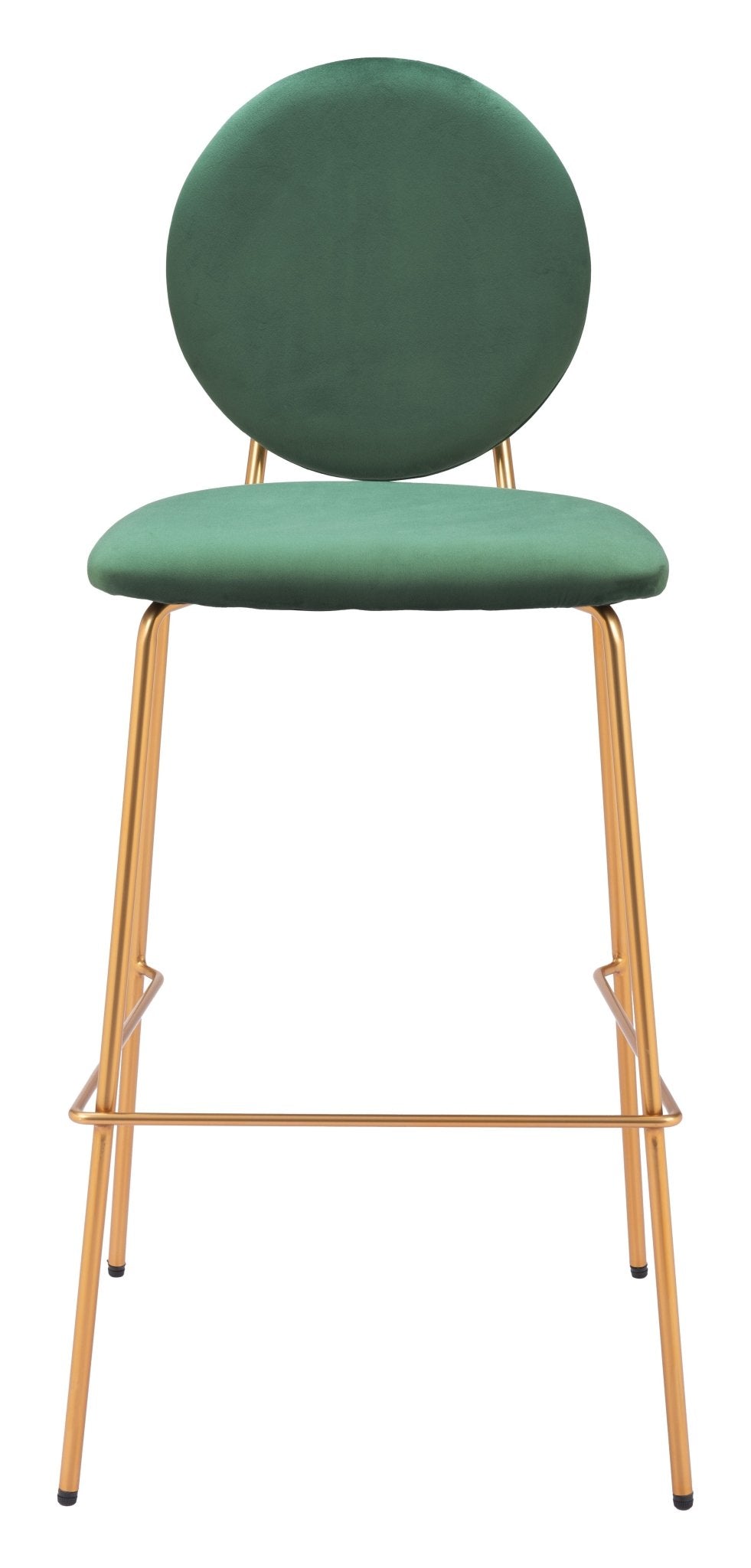 Odessa Barstool (Set of 2) Green & Gold - Cozy Roots Decor