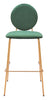 Odessa Barstool (Set of 2) Green & Gold - Cozy Roots Decor